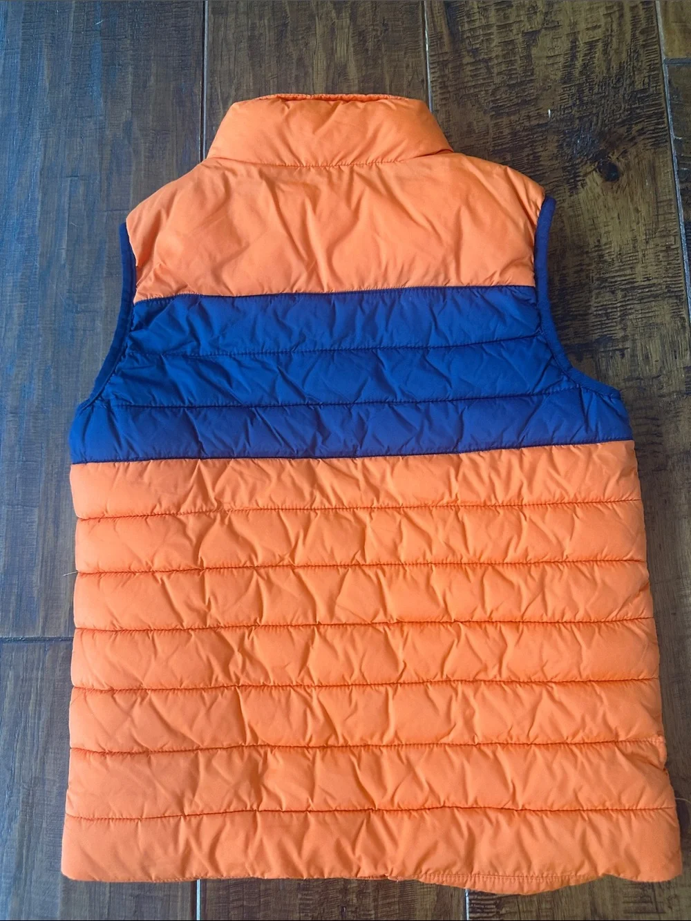 Janie and Jack Boy Orange You Glad Colorblocked Puffer Vest